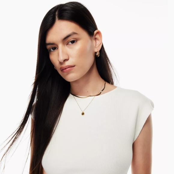 NWOT aritzia wilfred free cut-out knit mini dress espace S - Picture 2 of 10